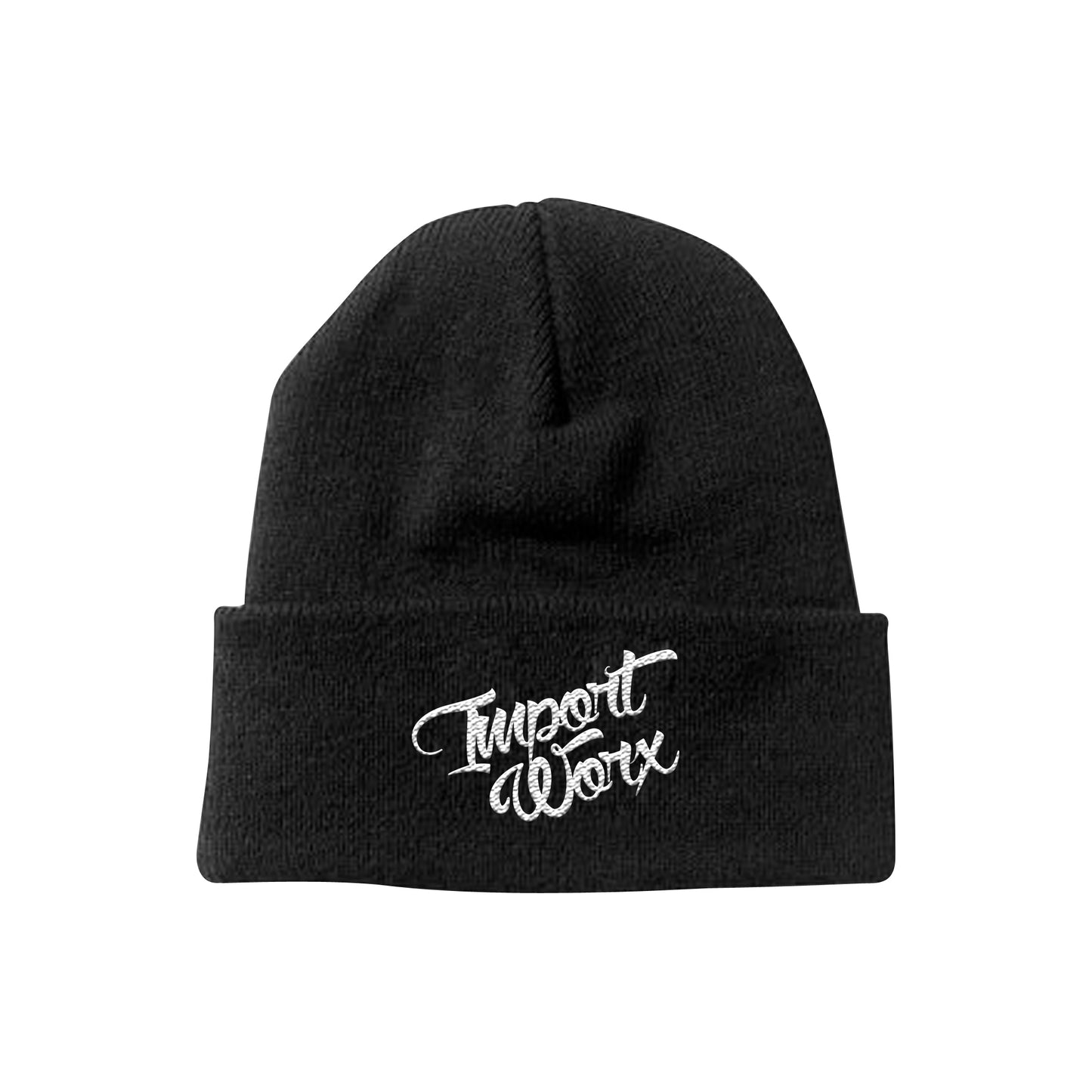 ImportWorx Classic Cursive Embroidered Beanie