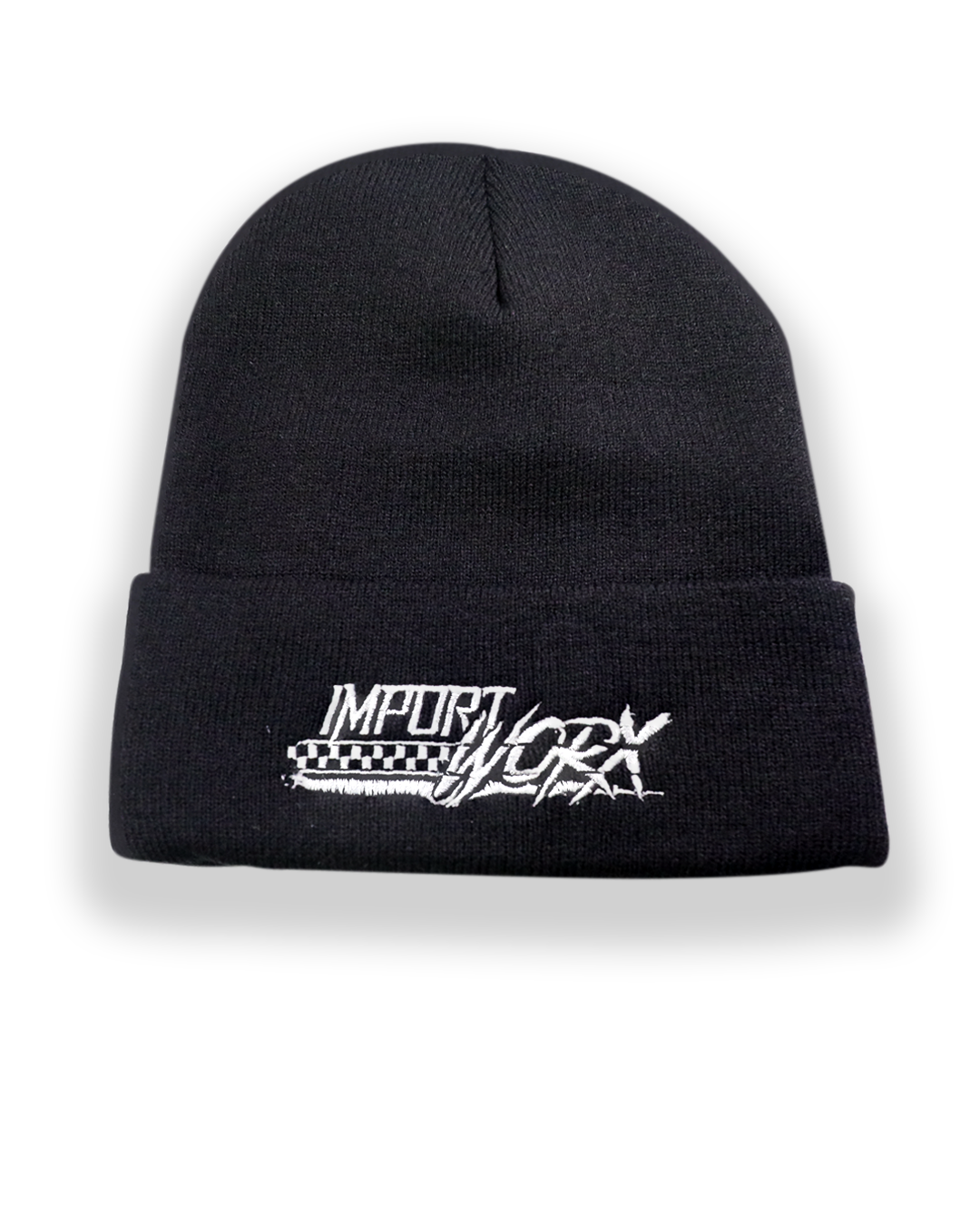 ImportWorx Checkered Embroidered Beanie