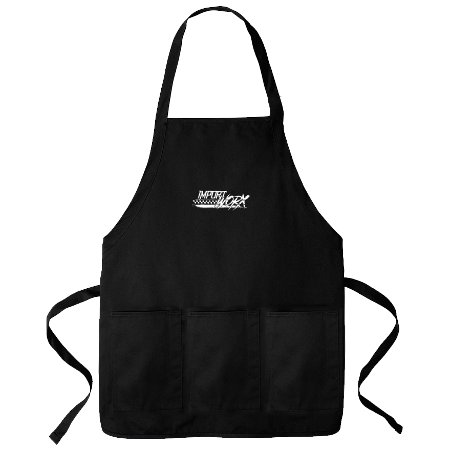 ImportWorx Checkered Embroidered Three-Pocket Apron