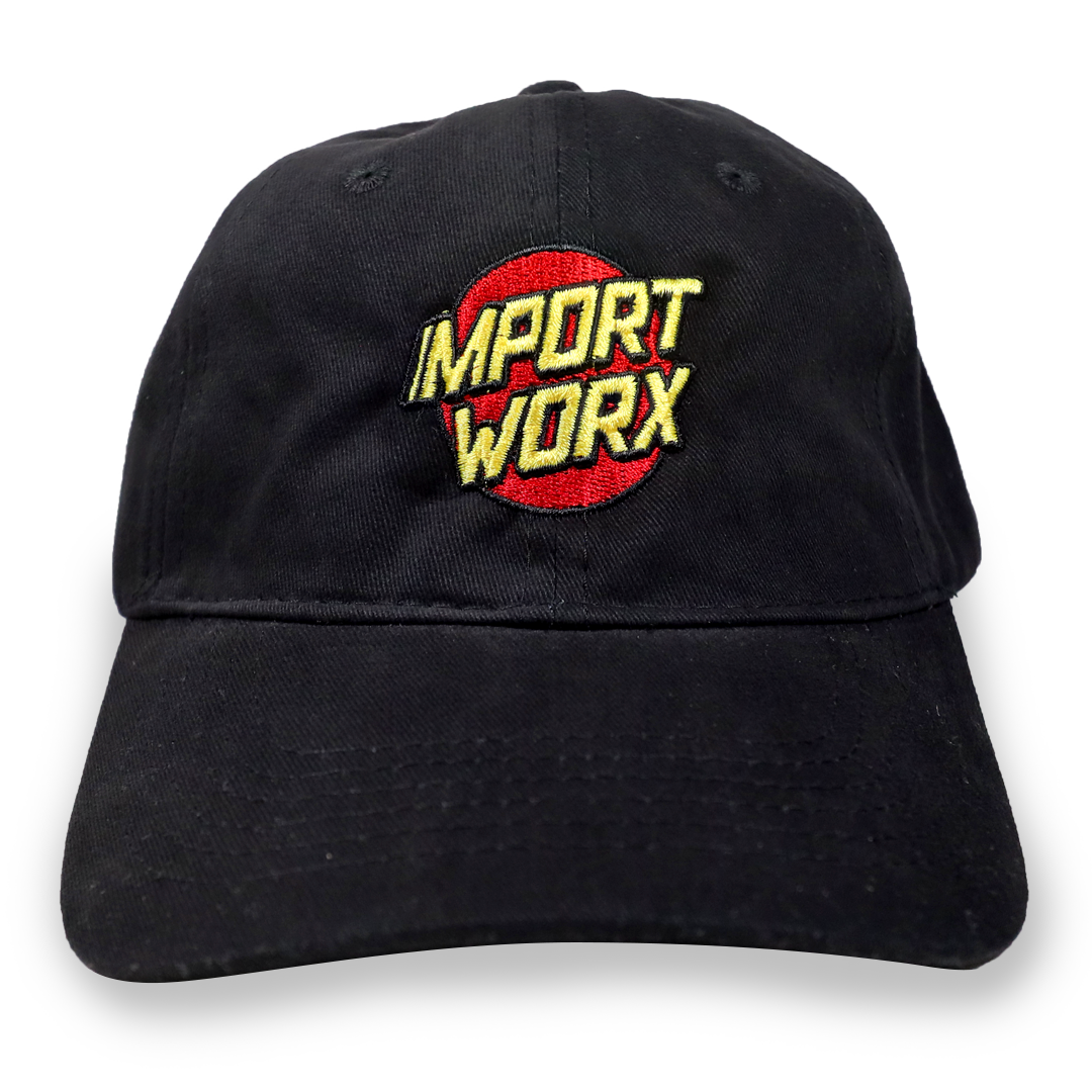 ImportWorx Black Cruise Embroidered Dad Buckle Hat