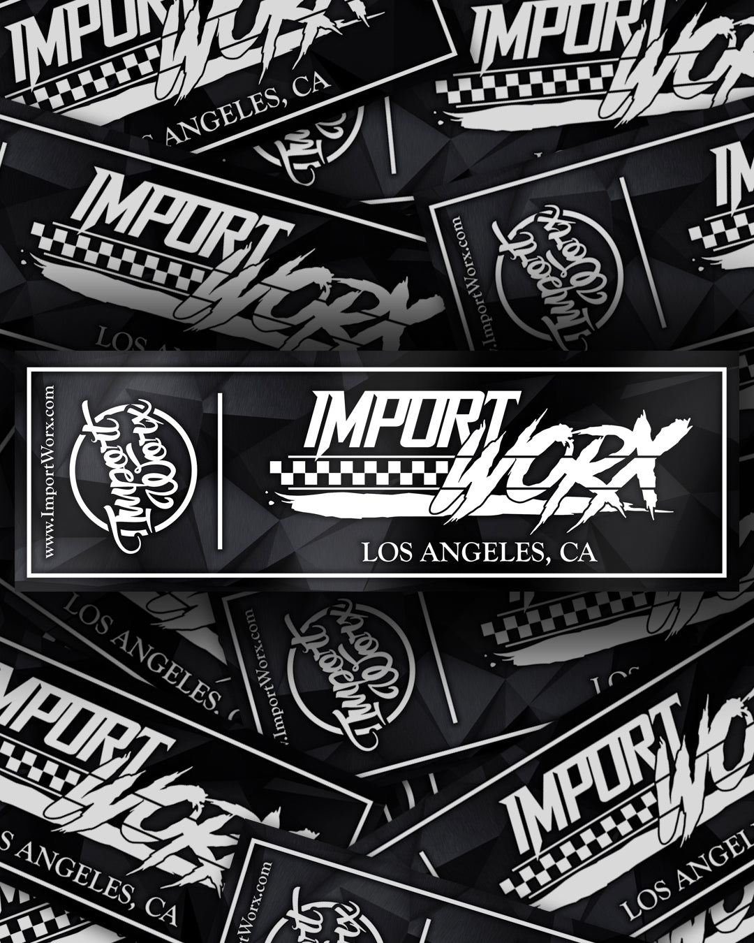 ImportWorx Classic Checkered Sticker 10"