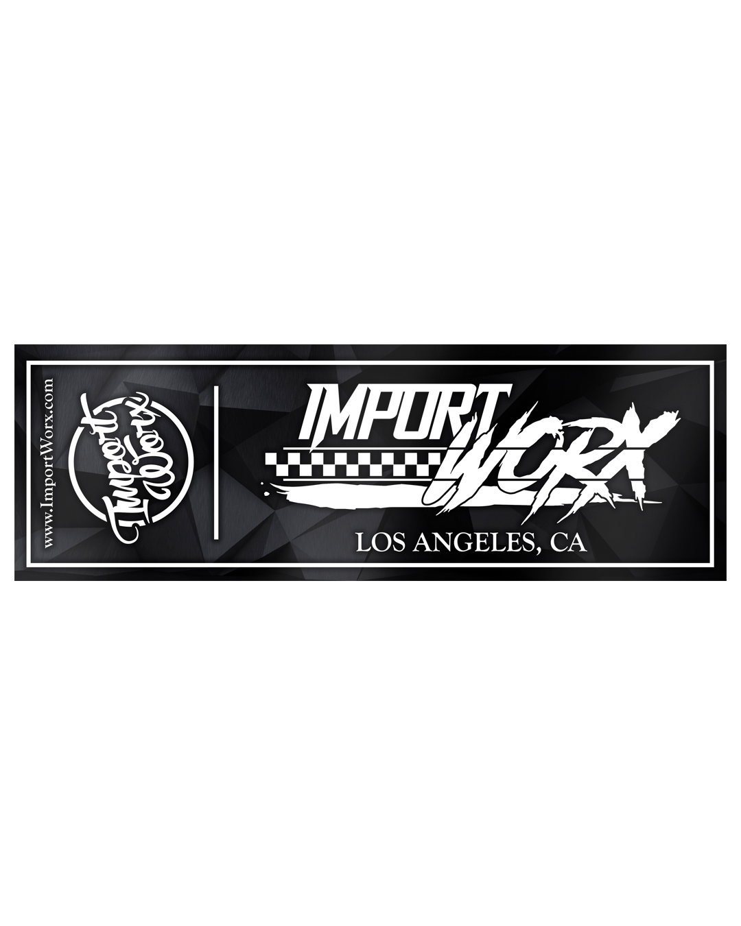 ImportWorx Classic Checkered Sticker 10"