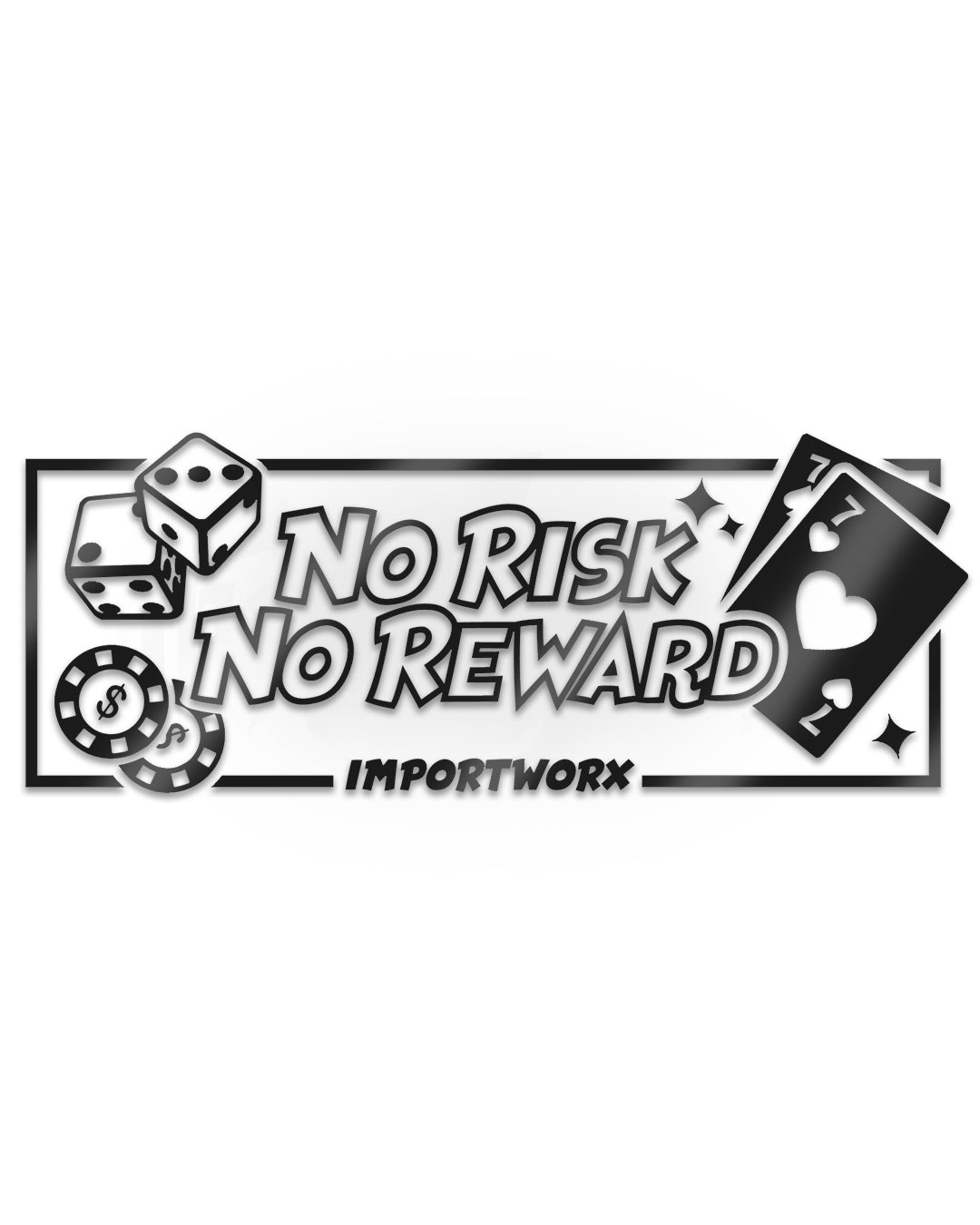 ImportWorx No Risk No Reward Decal 12"