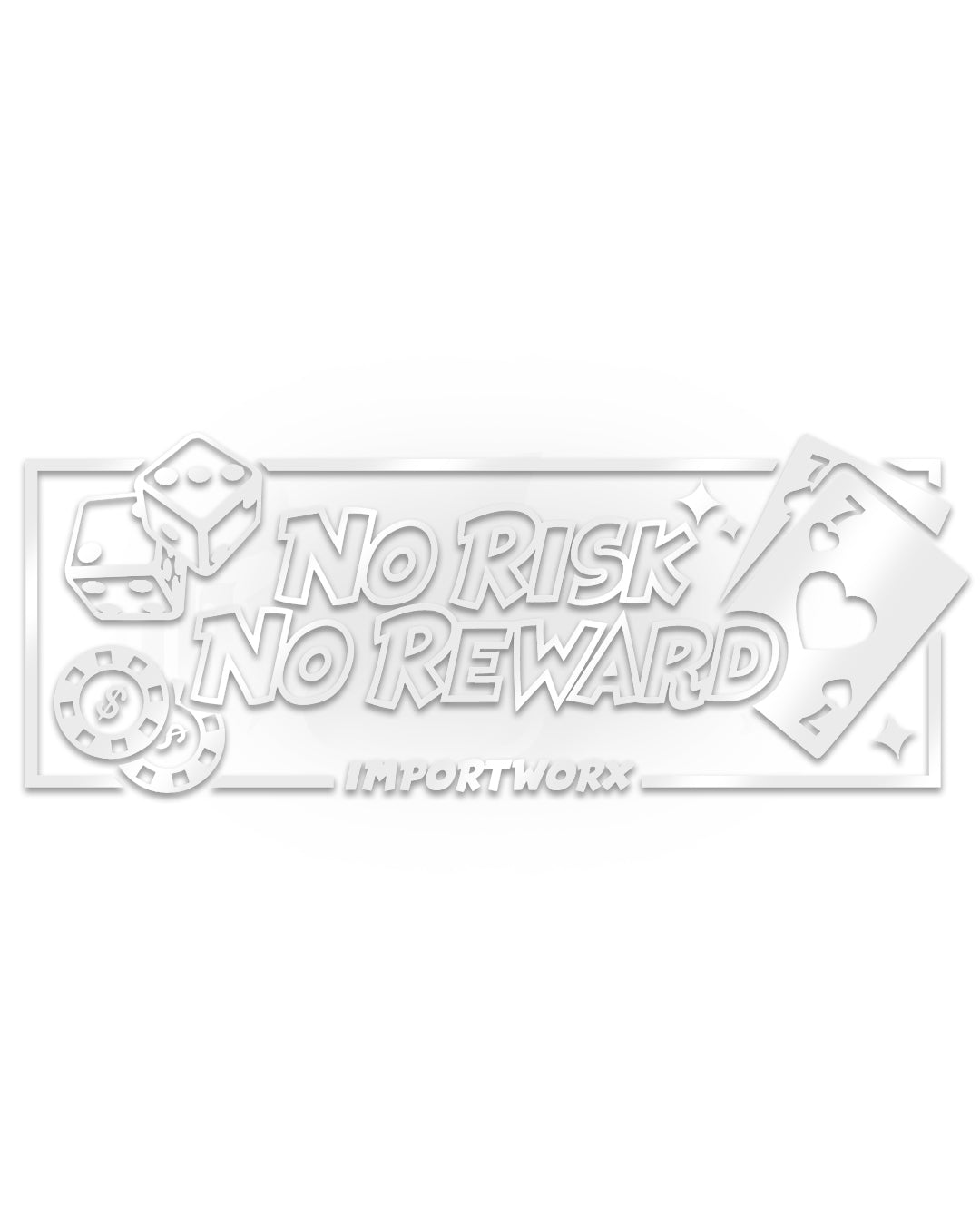 ImportWorx No Risk No Reward Decal 12"