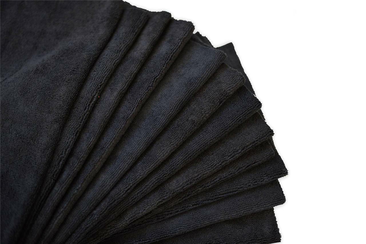 ImportWorx Black Edgeless Microfiber Towels 16" x 16"