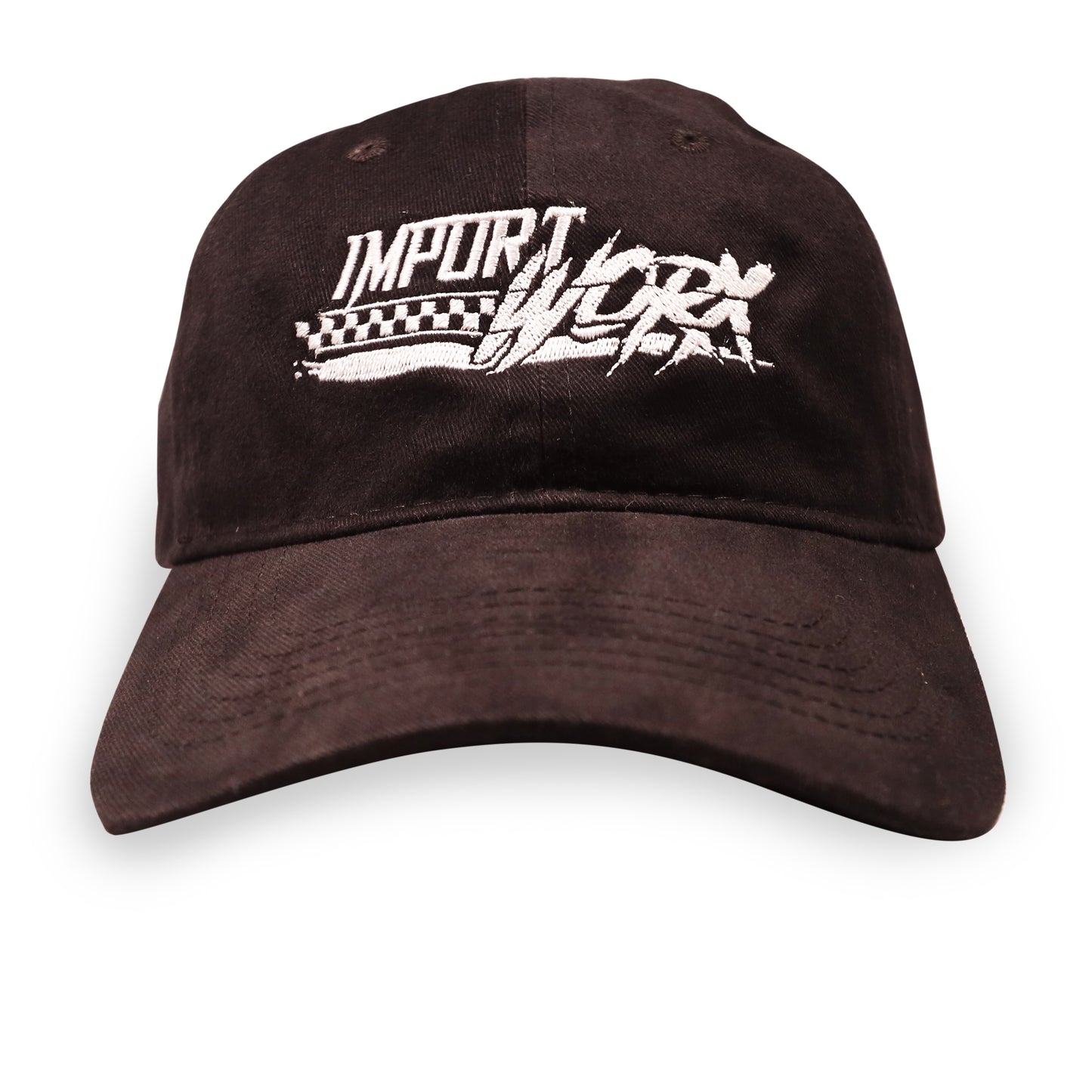 ImportWorx Checkered Embroidered Buckle Dad Hat