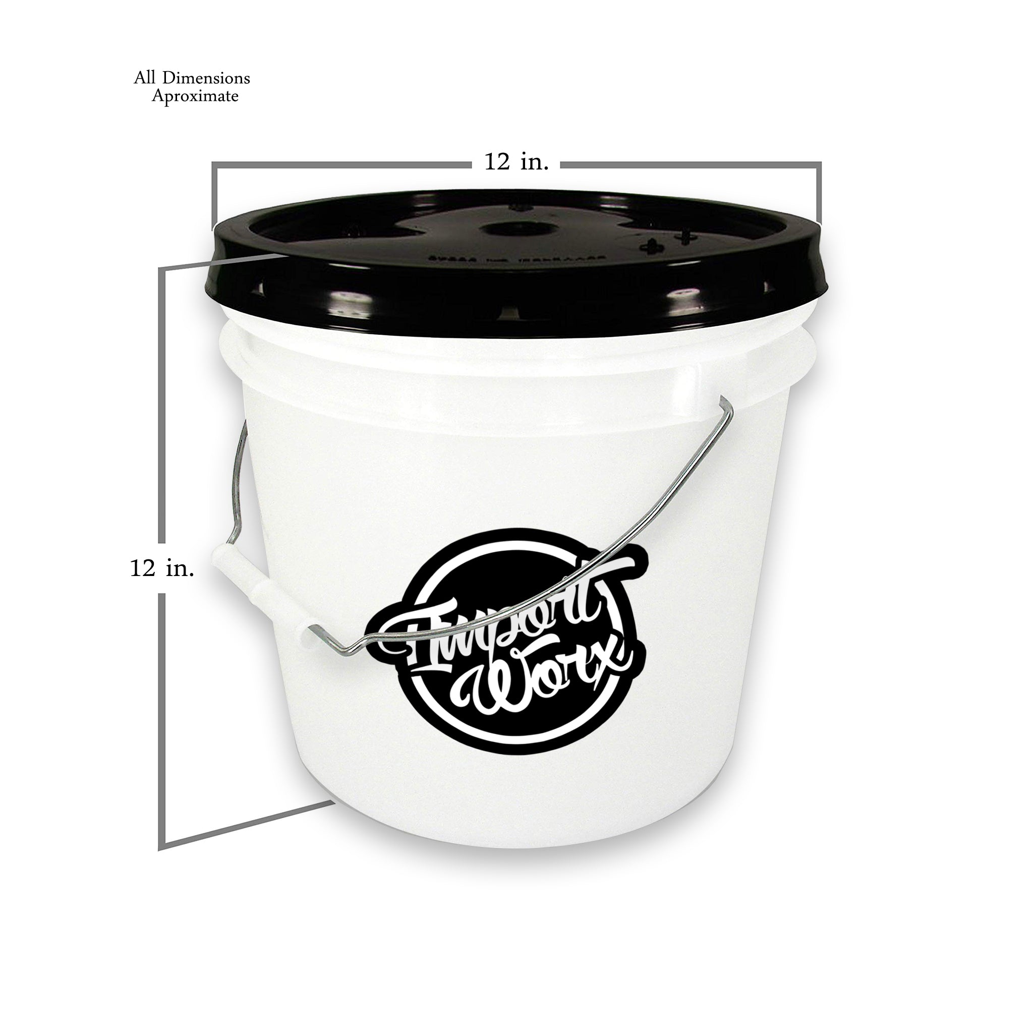 ImportWorx 3.5 Gal Bucket w Lid Wash Storage Solutions