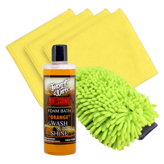 ImportWorx Foam Bath Soap & Wash Mitt Kit