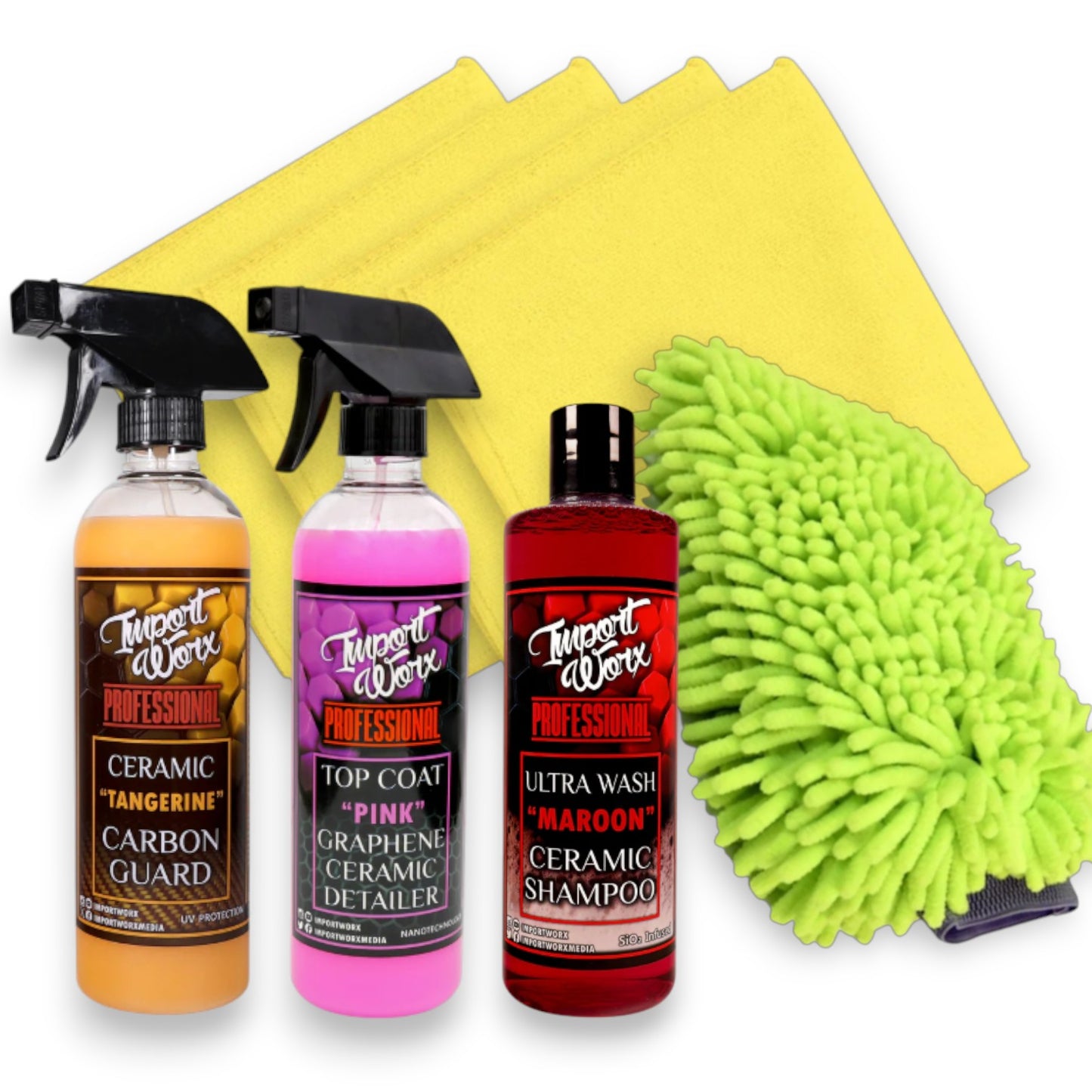 ImportWorx Carbon Fiber Wash 3-Pack Kit