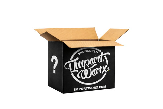 Black box with 'ImportWorx' branding and a question mark on a white background