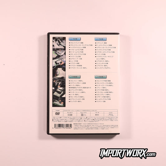 Toyota Aqua Repair Manual DVD Back Cover - List of Procedures