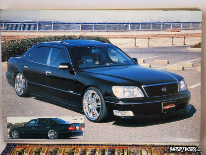Champ Road June 2005 issue feature spread with Artisan Spirits Lexus LS400 Toyota Celsior showcased in VIP style.