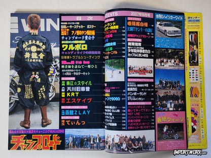 able of contents page from Champ Road September 2007 magazine.