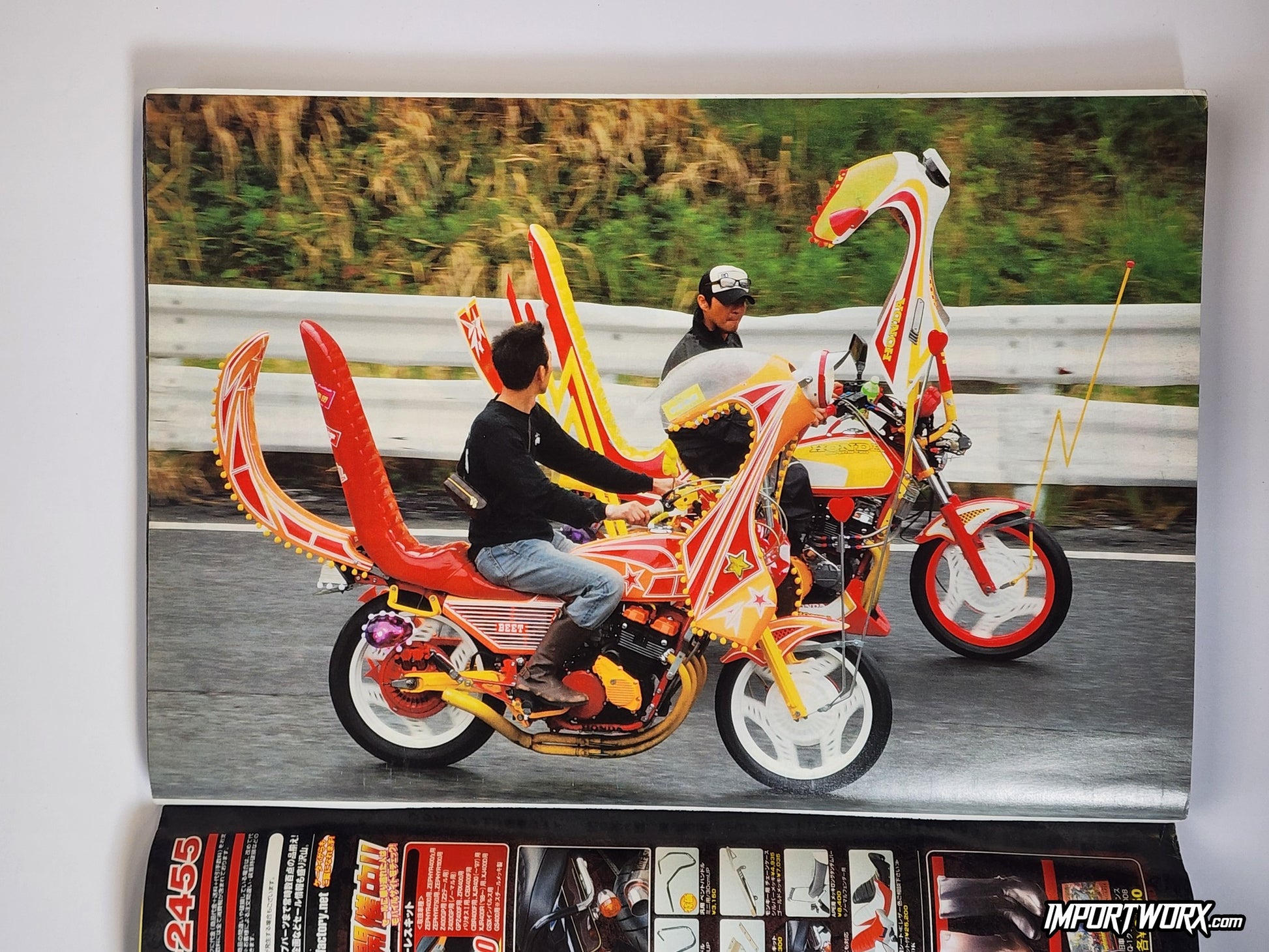 Kaido racer motorcycles in wild style designs featured in Champ Road August 2009.