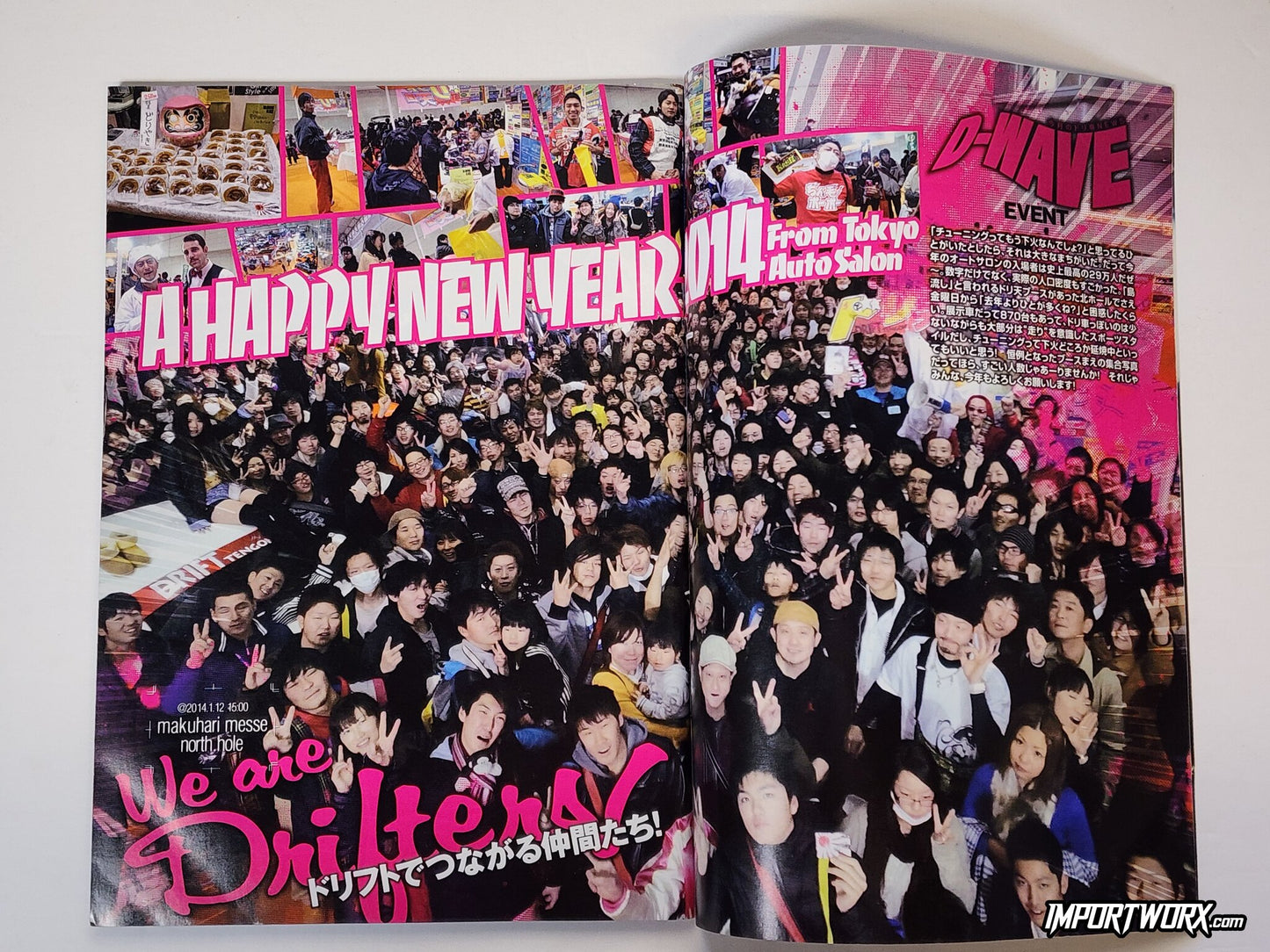 Group photo from Tokyo Auto Salon event featured in Drift Tengoku March 2014.