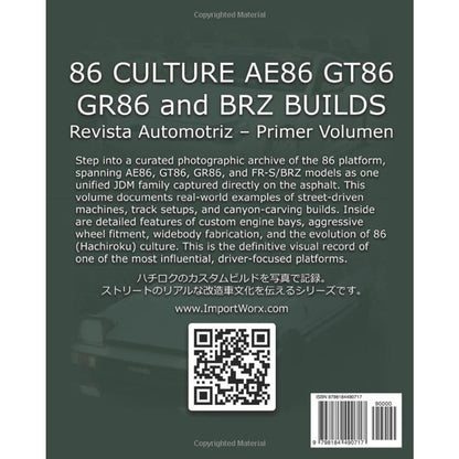 PRE-ORDER: ImportWorx: 86 Culture AE86 GT86 GR86 and BRZ Builds Photobook – Vol. 1