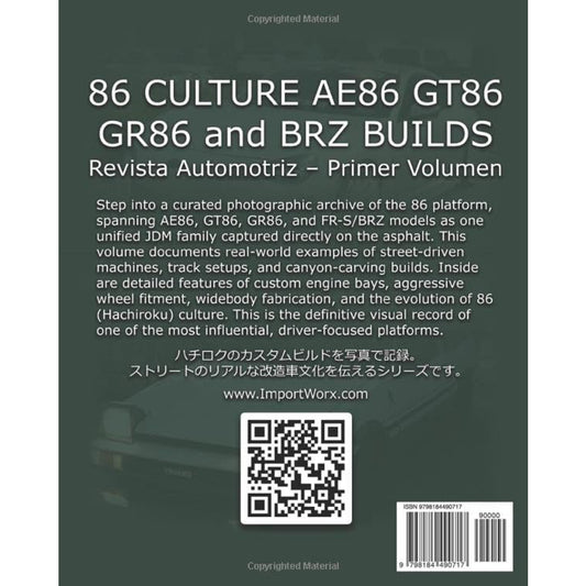 PRE-ORDER: ImportWorx: 86 Culture AE86 GT86 GR86 and BRZ Builds Photobook – Vol. 1