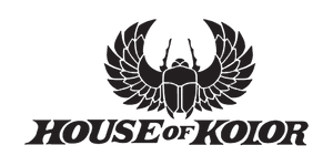 Logo of House of Kolor with a black beetle design on a white background