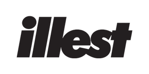 Black 'illest' logo on a white background