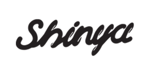 Black 'Shinya' logo on a white background