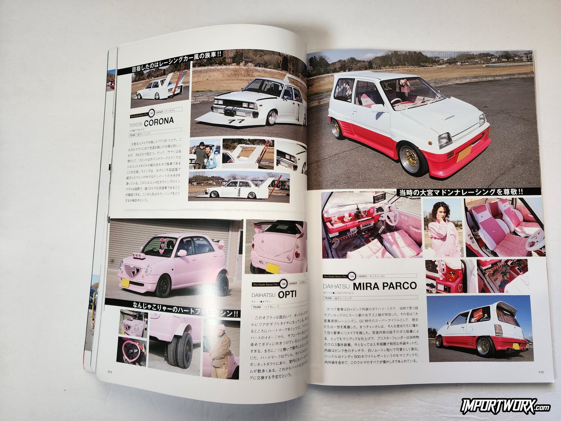 Kaido Racer Magazine 2024-06 Page 110 Toyota Corona Daihatsu Opti Mira Parco