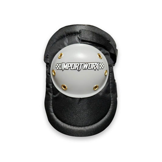 Knee pad with Import Worx logo on a white background