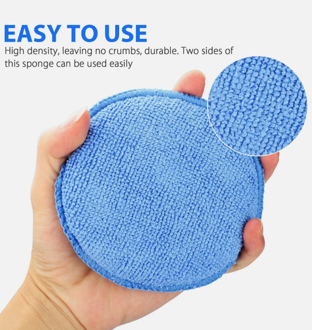 ImportWorx Circle Microfiber Sponge Applicator Pads 5"