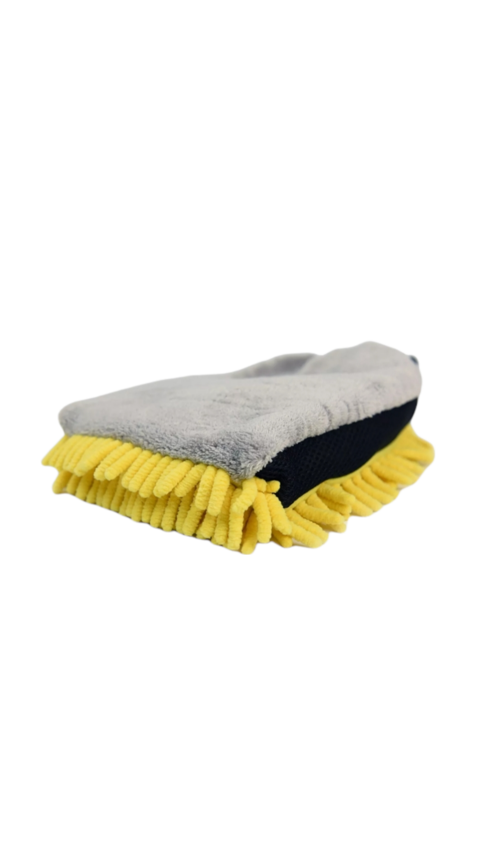 ImportWorx Microfiber & Chenille 3 in 1 Yellow/Gray Wash Mitt 12"