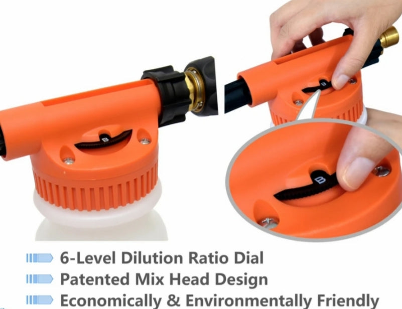 Professional High Foam Spray Gun Cannon Orange 32oz (2-1, Garden Hose/Pressure Washer)