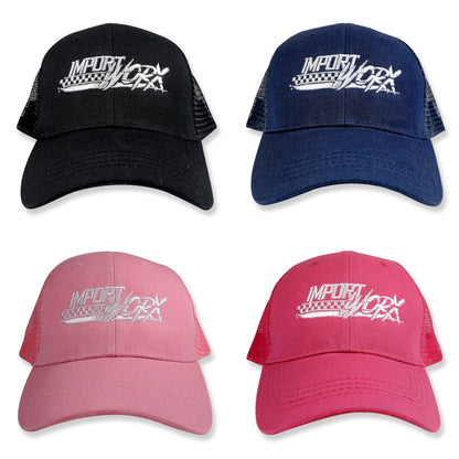ImportWorx Embroidered Checkered Snapback Trucker Hat