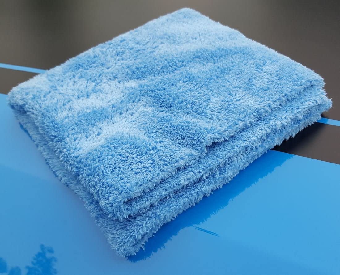 ImportWorx Blue Edgeless Coral Fleece Microfiber Towels 16" x 16"