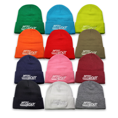 ImportWorx Checkered Embroidered Beanie