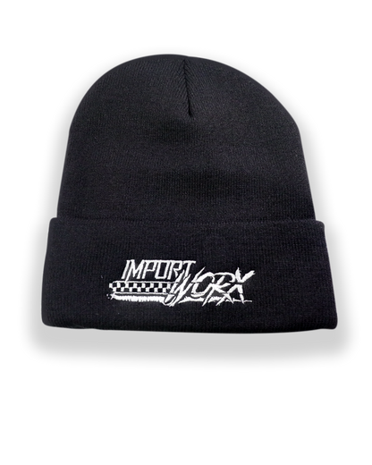 ImportWorx Checkered Embroidered Beanie