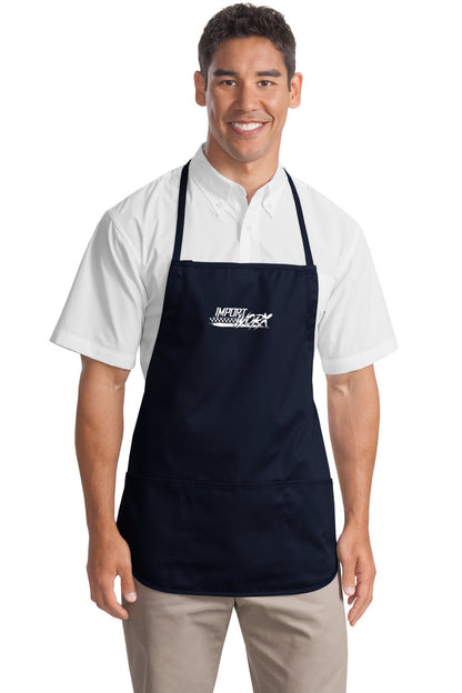 ImportWorx Checkered Embroidered Three-Pocket Apron