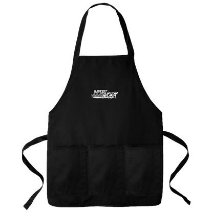 ImportWorx Checkered Embroidered Three-Pocket Apron