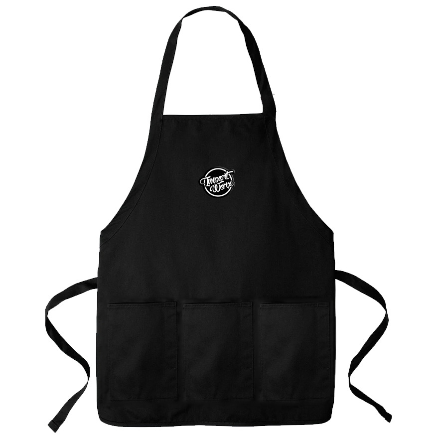 ImportWorx Classic Circle Embroidered Three-Pocket Apron