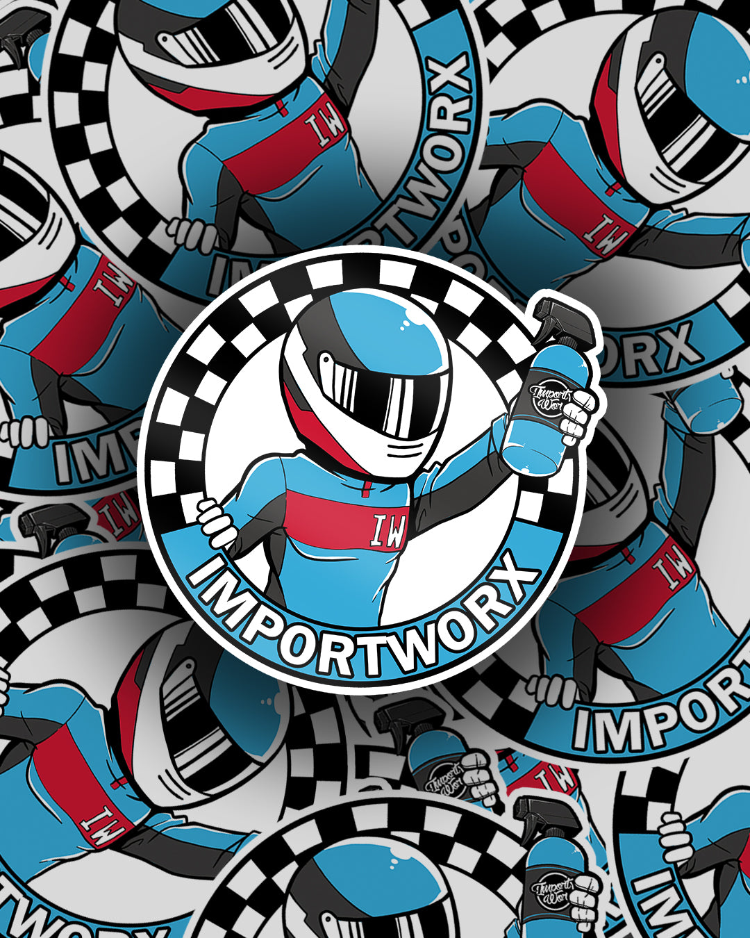 ImportWorx Blue Racer Sticker