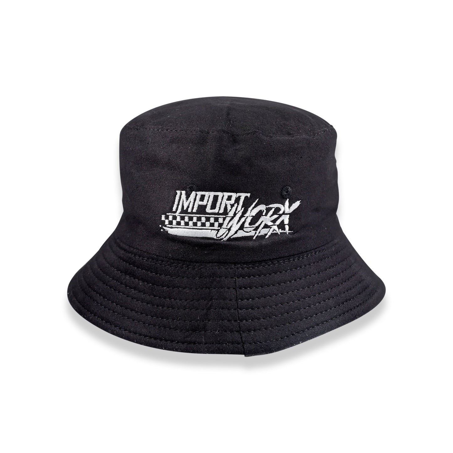 ImportWorx Checkered Embroidered Bucket Hat