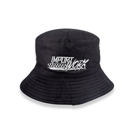 ImportWorx Checkered Embroidered Bucket Hat