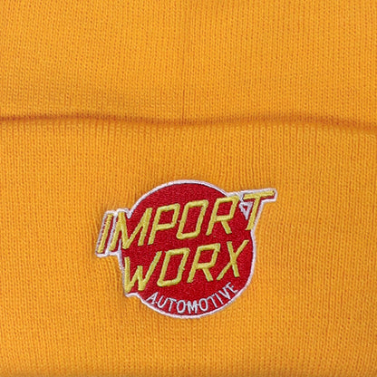 ImportWorx Automotive Cruise Embroidered Gold Beanie