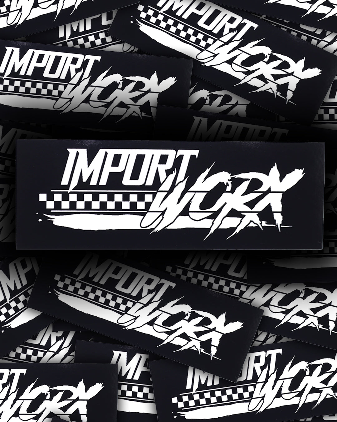 ImportWorx Checkered Sticker 4"