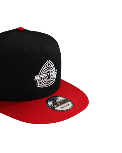 ImportWorx Black/Red Rotary 9FIFTY Embroidered Snapback Hat