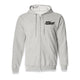 ImportWorx Embroidered Checkered Gray Full-Zip Hooded Sweatshirt