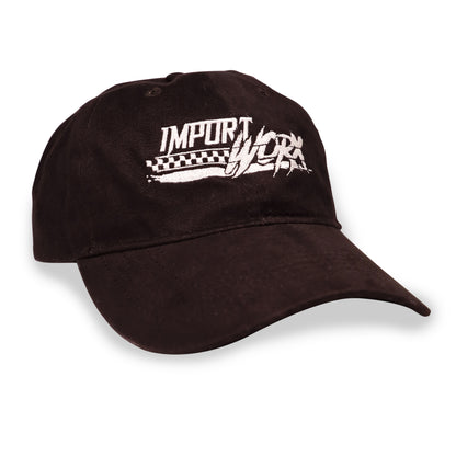ImportWorx Checkered Embroidered Buckle Dad Hat